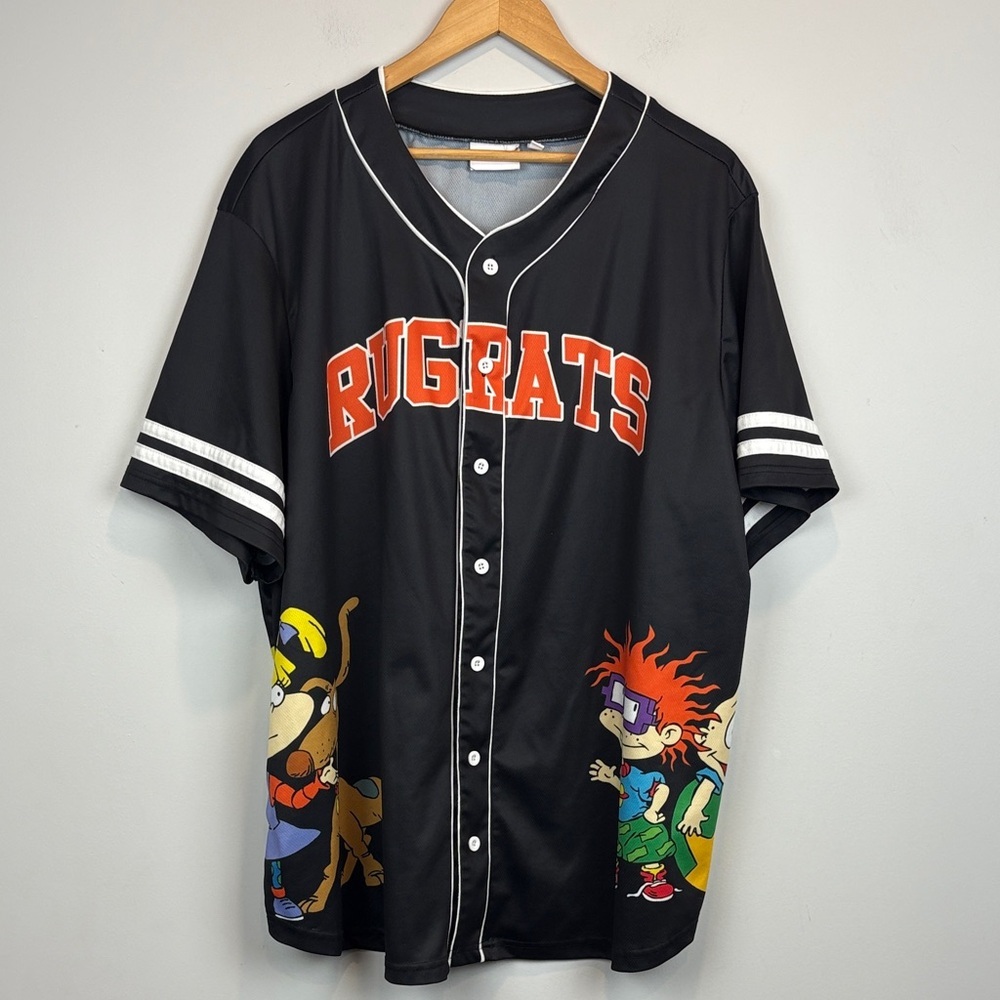 Nickelodeon Rugrats Black and White baseball jersey